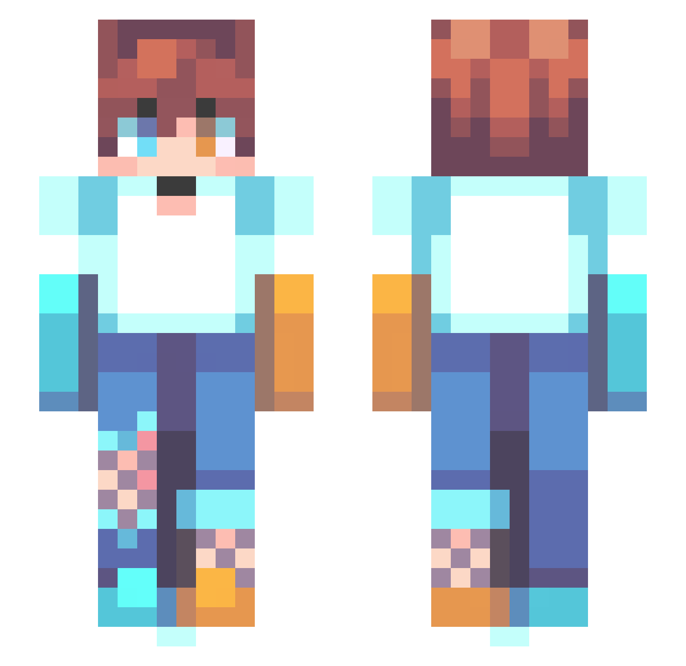 chlorates Minecraft skin, front and back view