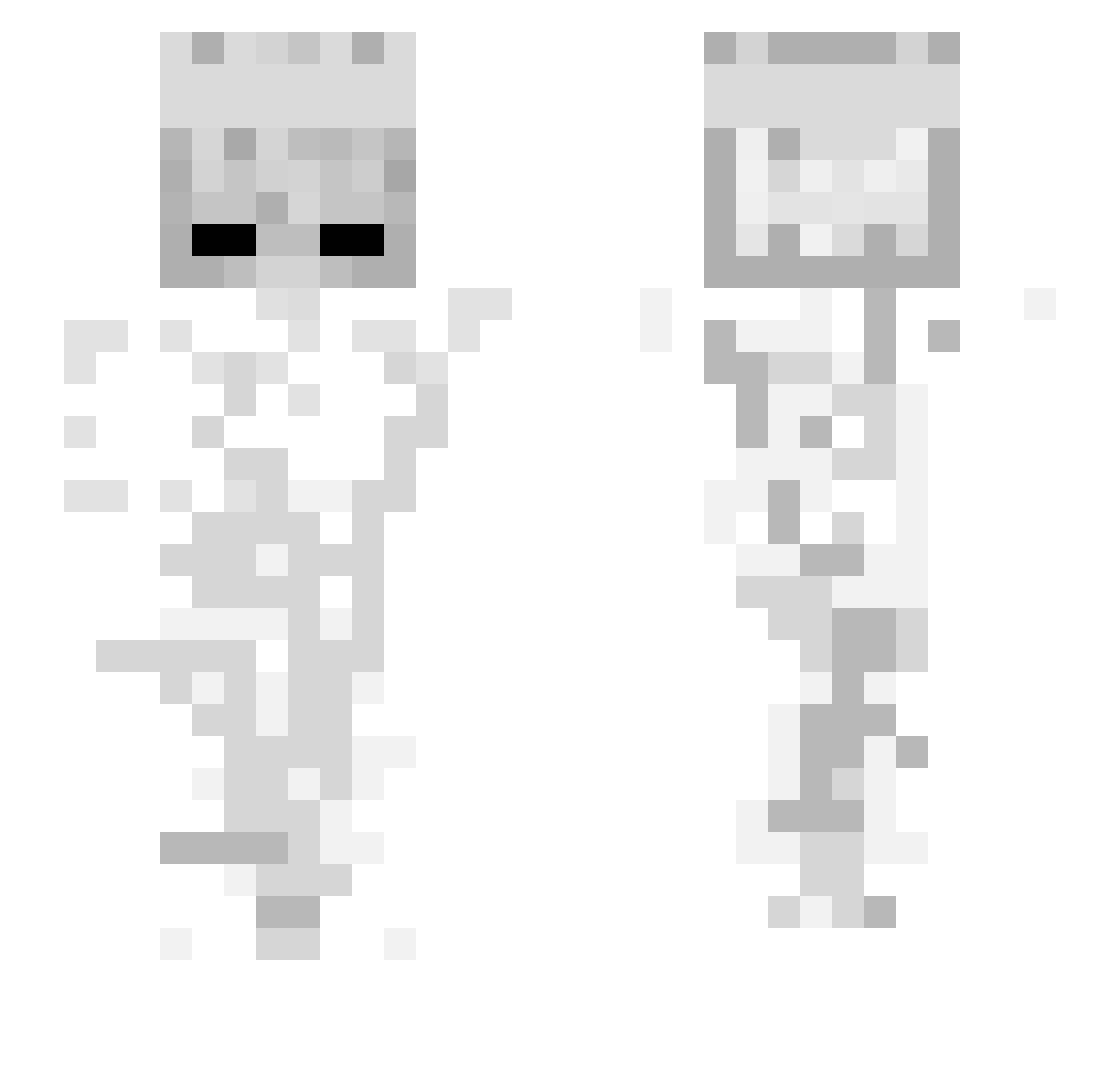 Careering Minecraft skin, front and back view