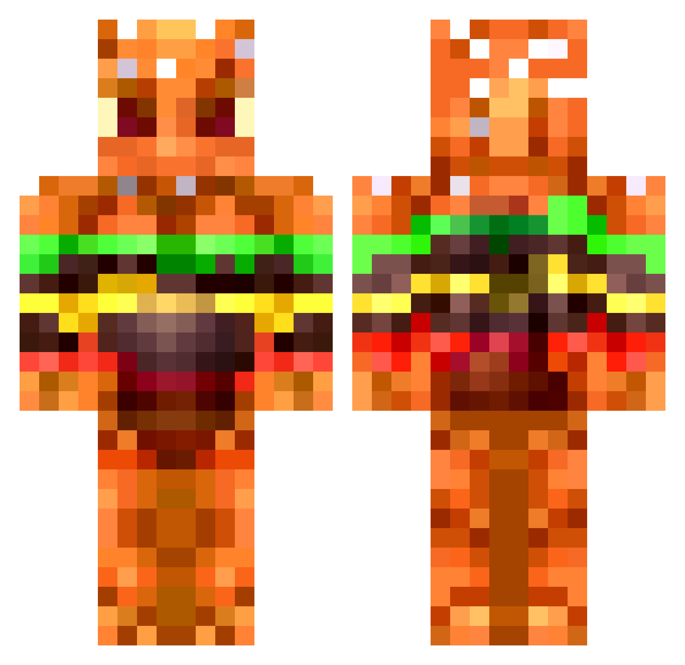 daprobro1 Minecraft skin, front and back view