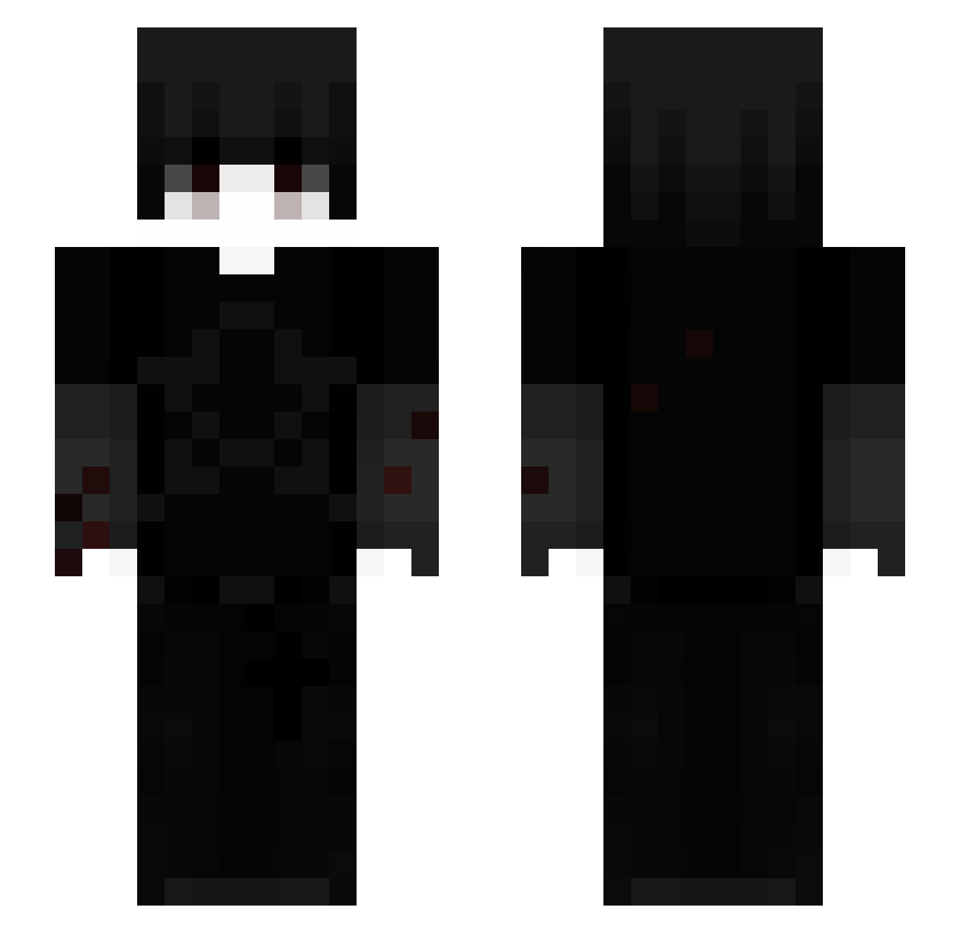 tunafwish Minecraft skin, front and back view