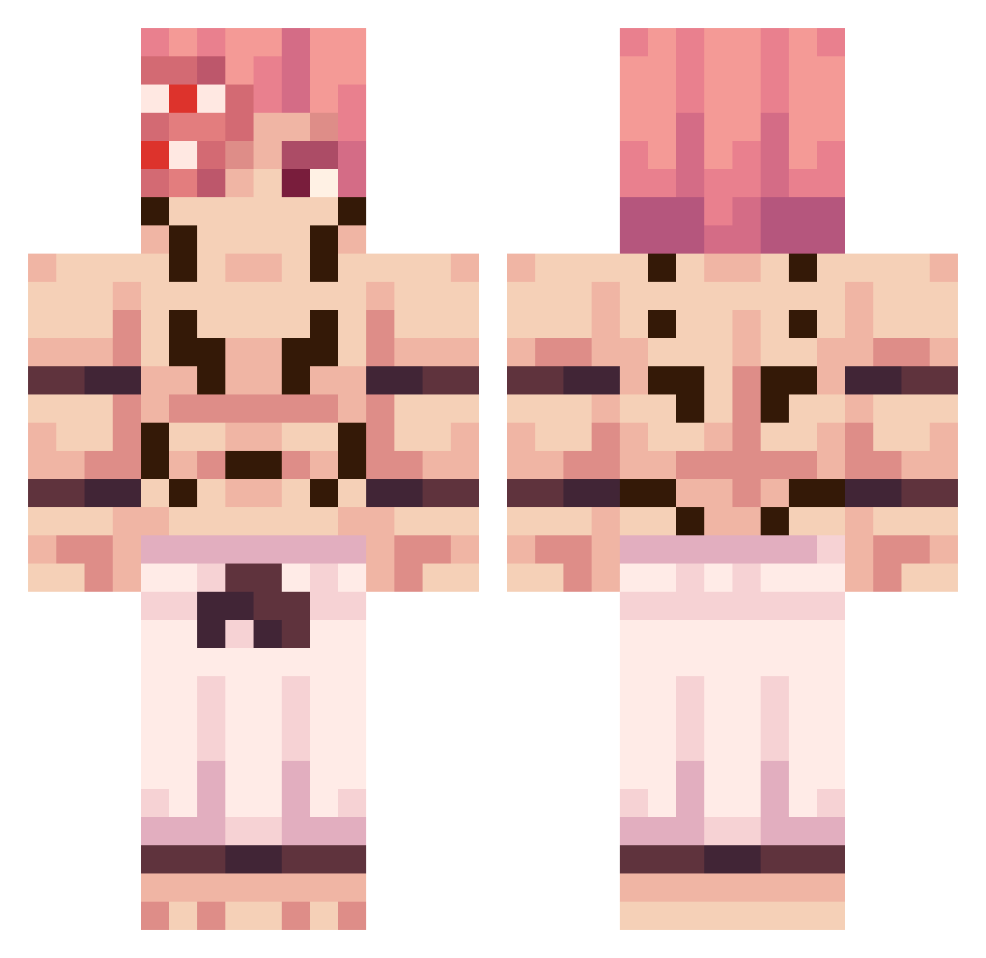 Rhulka2003 Minecraft skin, front and back view