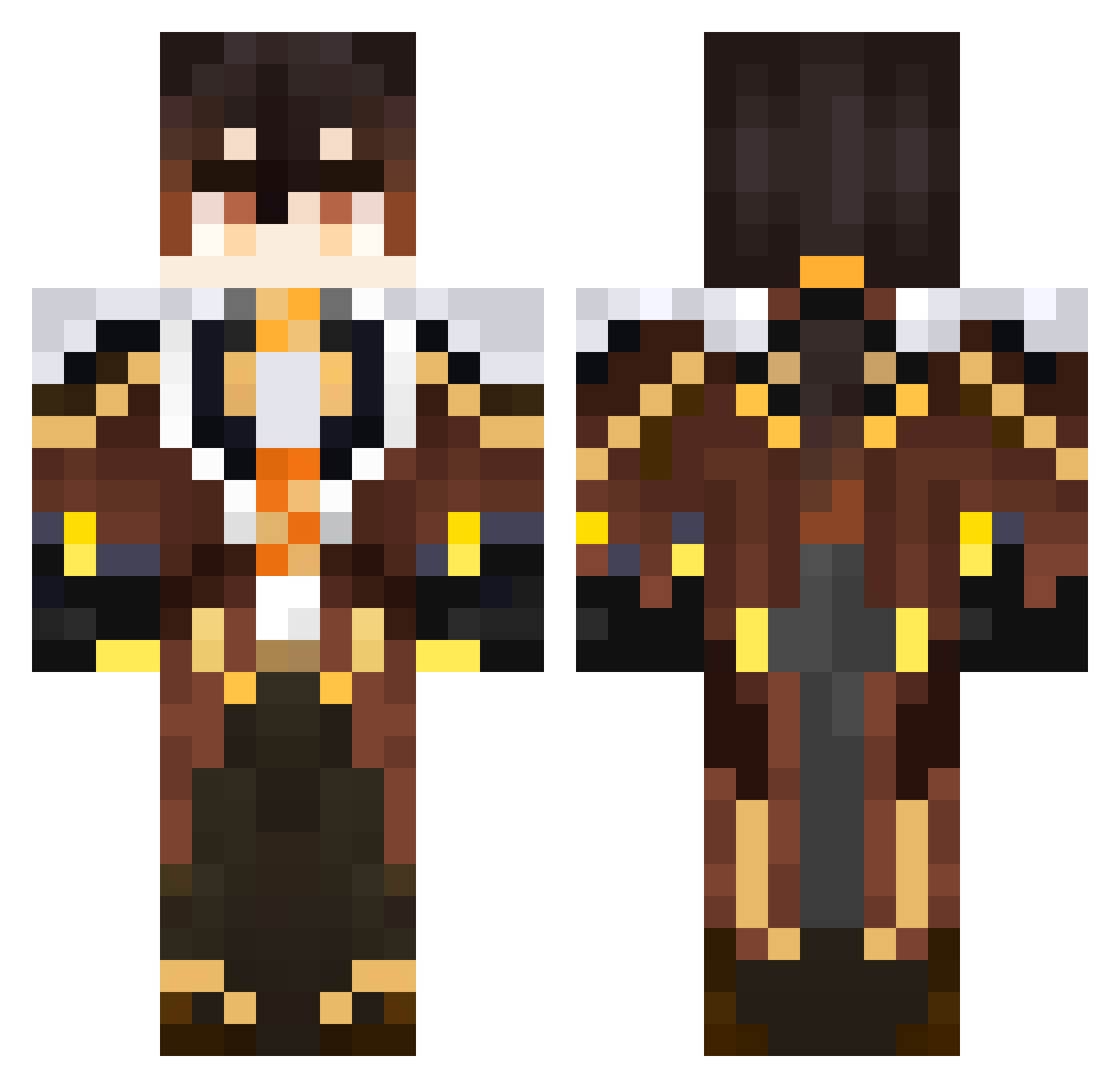 CaioNGT Minecraft skin, front and back view