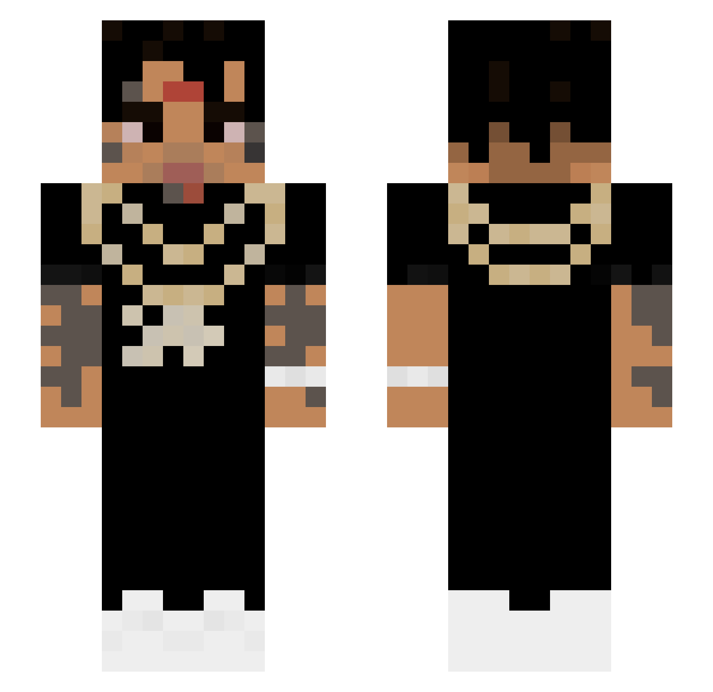 BomTomjr Minecraft skin, front and back view