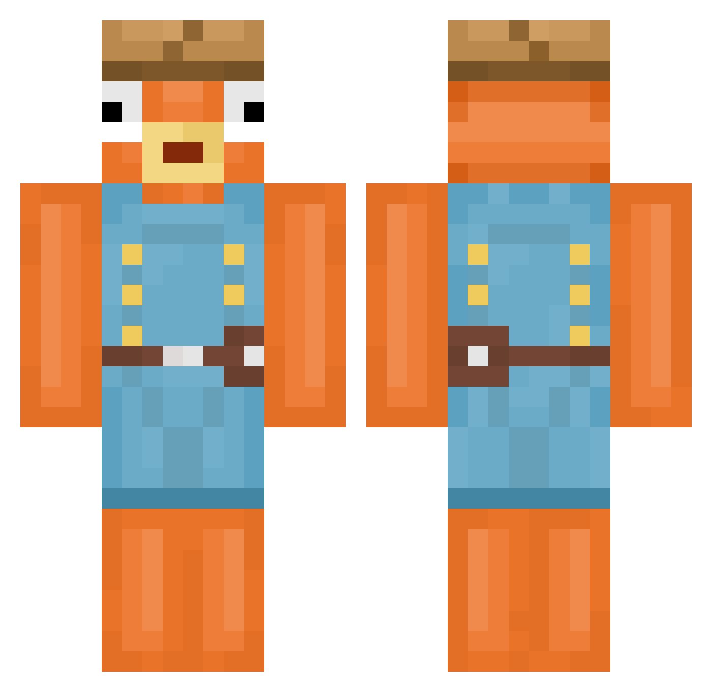 loloskiso12 Minecraft skin, front and back view