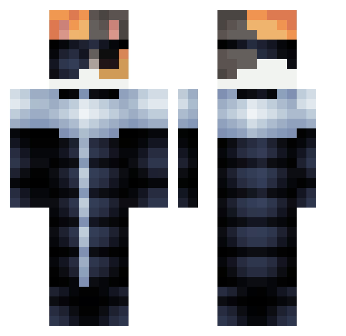 TheTormentLC142 Minecraft skin, front and back view