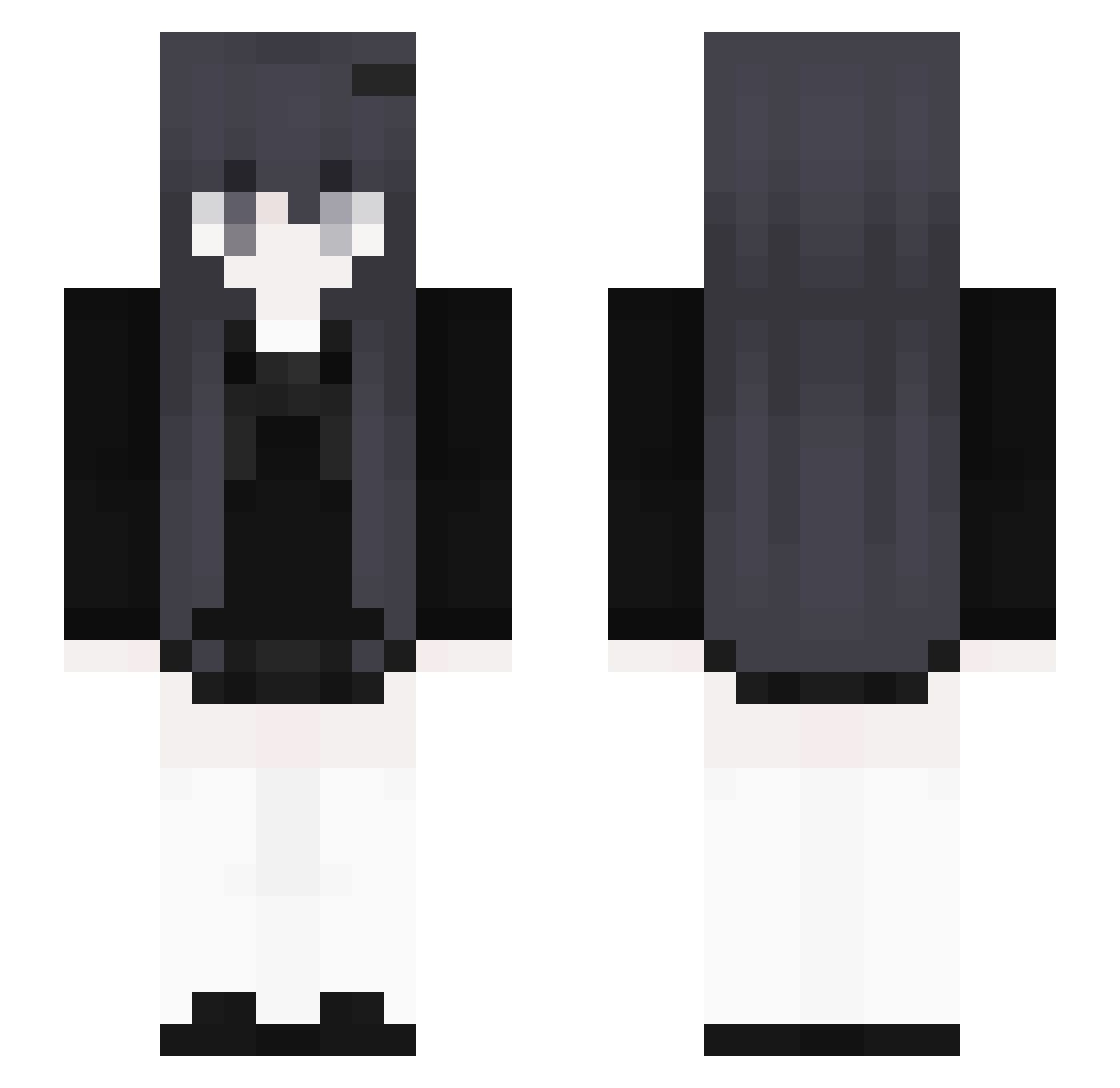 Venom Minecraft skin, front and back view