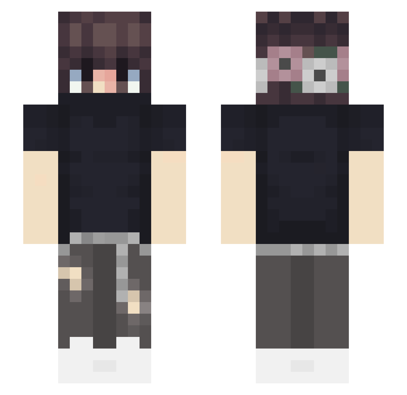 77Neo Minecraft skin, front and back view
