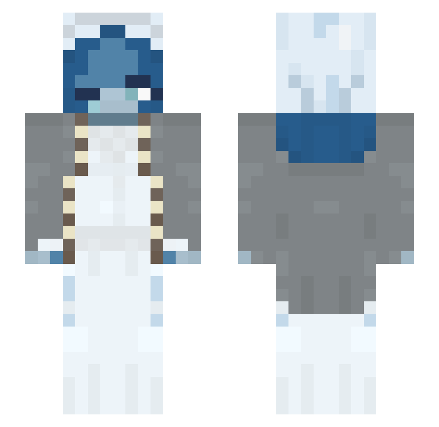 kapllosh Minecraft skin, front and back view