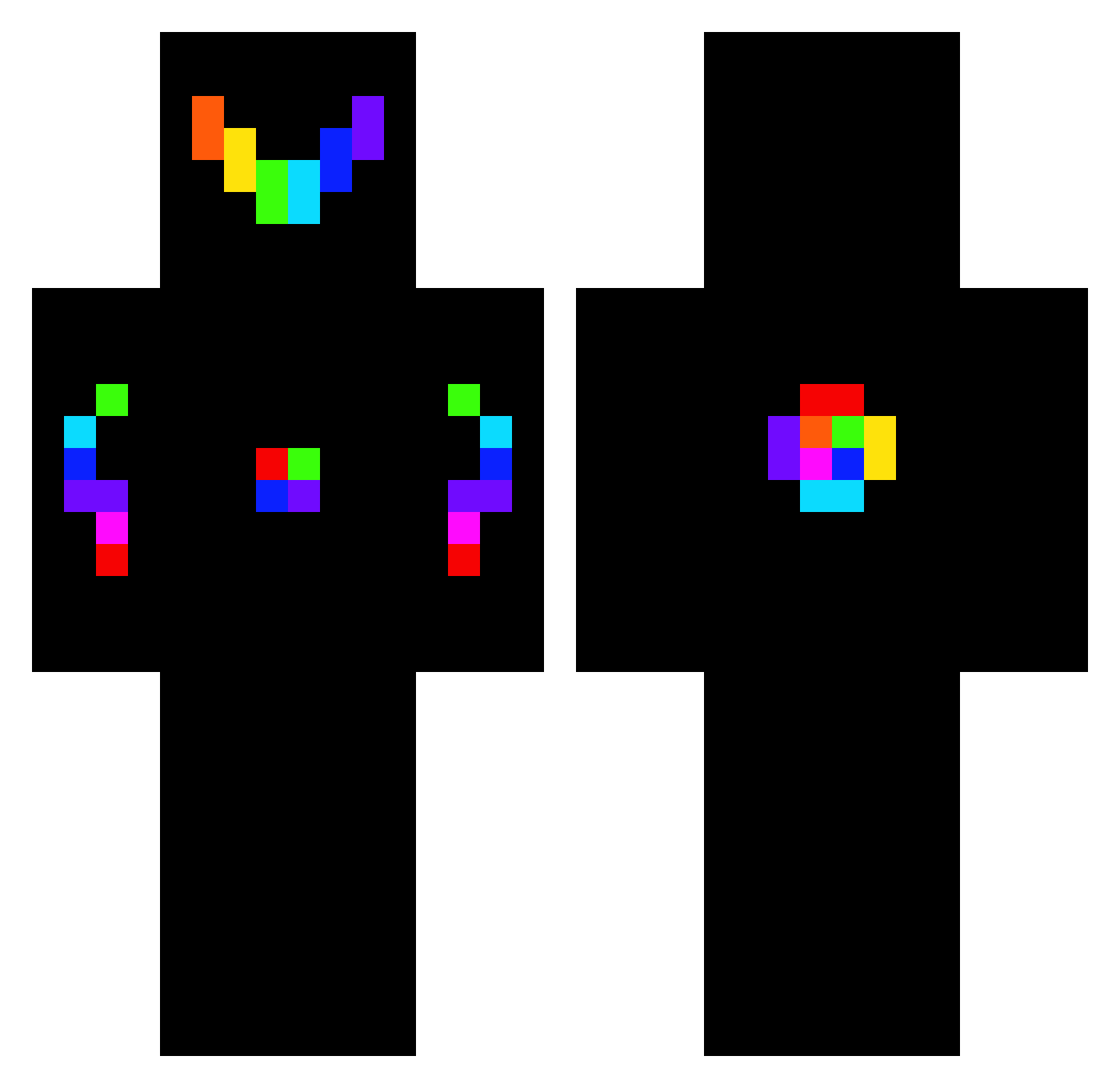 Reginald9 Minecraft skin, front and back view
