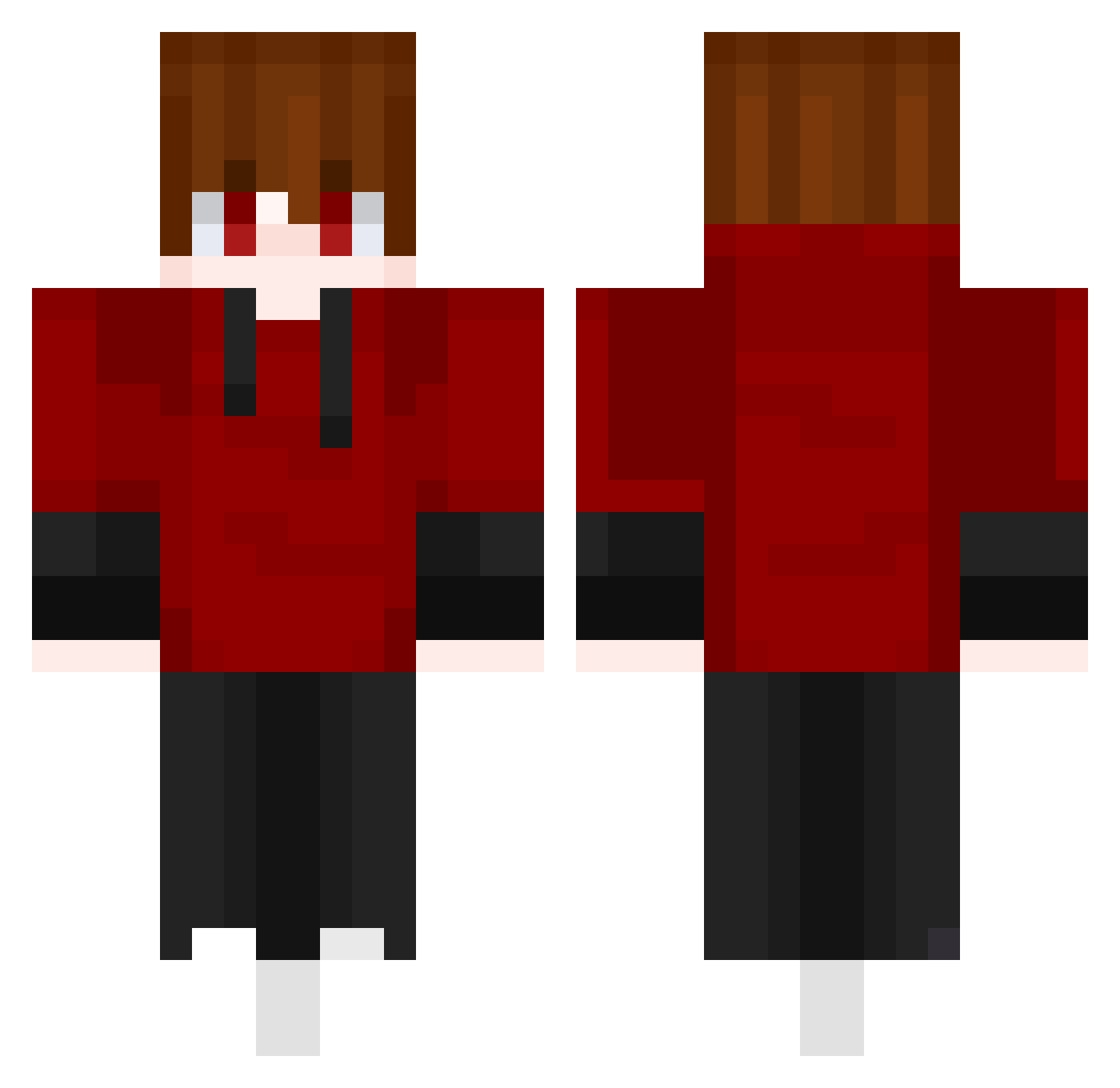 ChampJoker09 Minecraft skin, front and back view