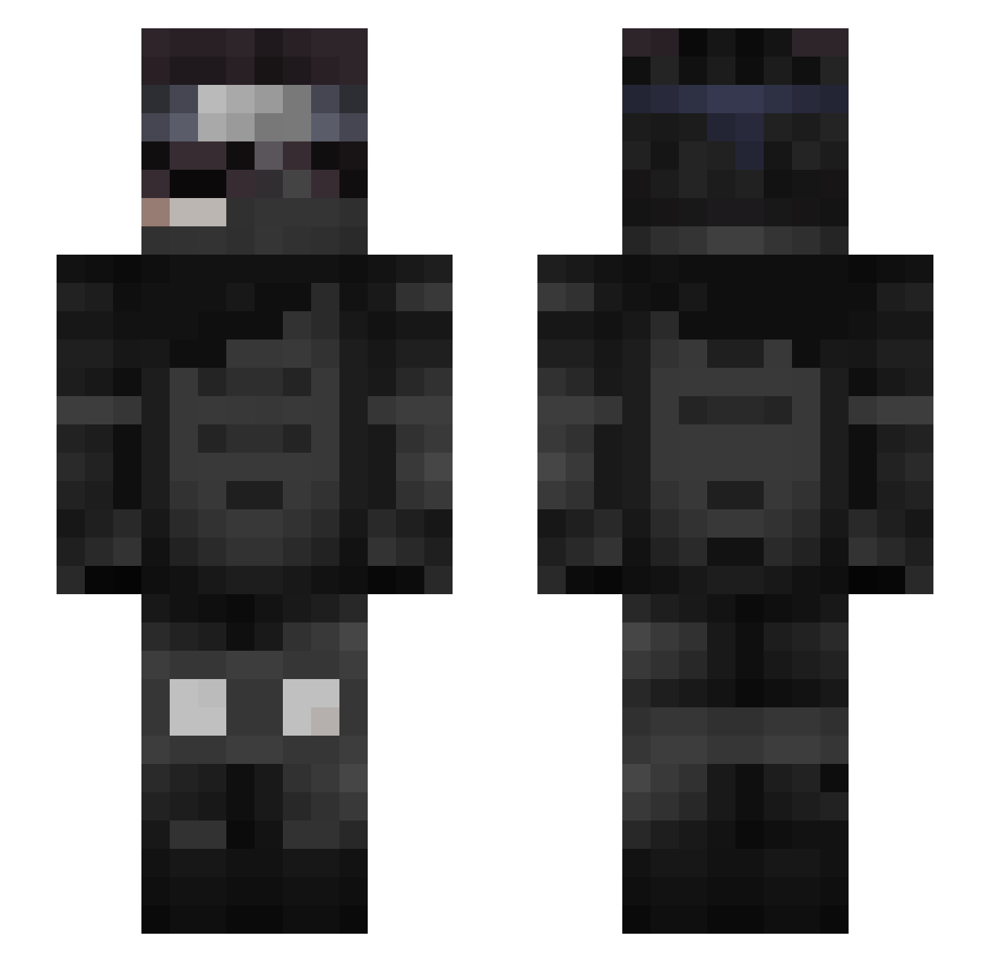 Lock4d Minecraft skin, front and back view