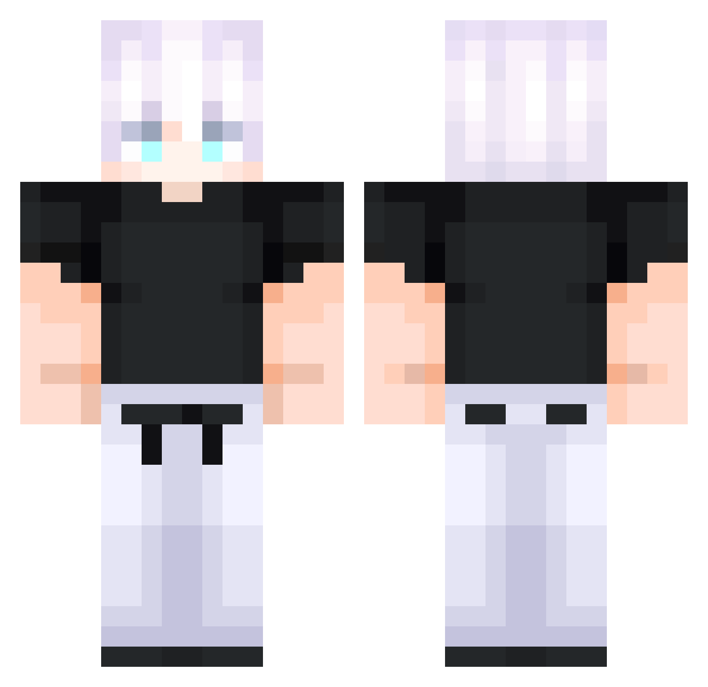 MrJuancena Minecraft skin, front and back view