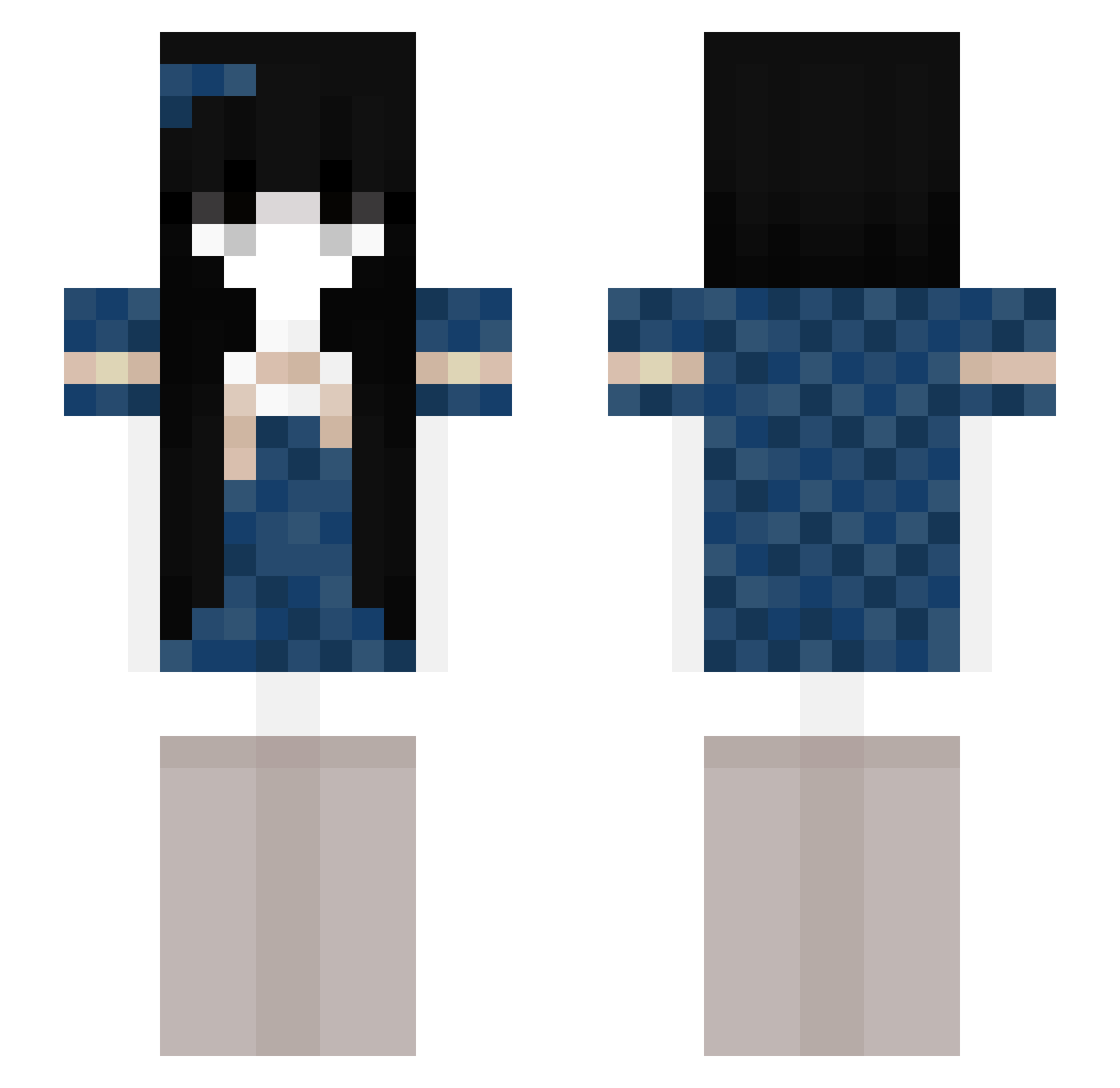 SunnyBeach129372 Minecraft skin, front and back view