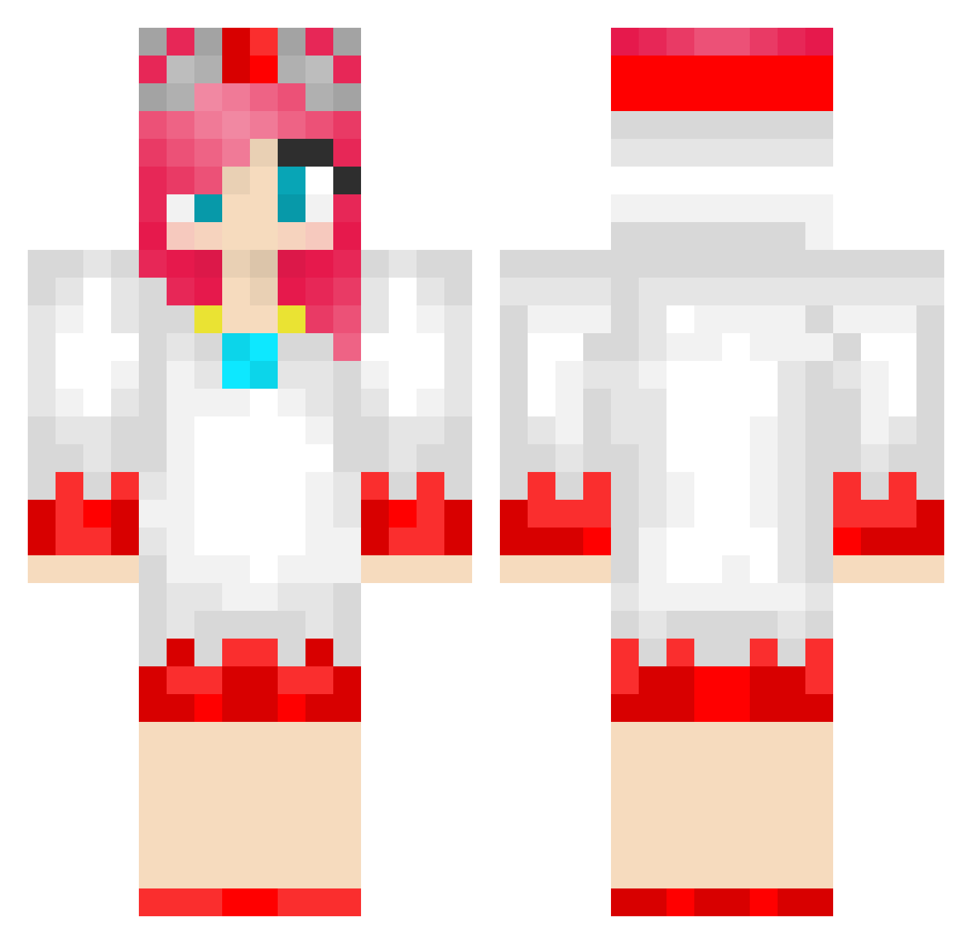 shiroma_san Minecraft skin, front and back view