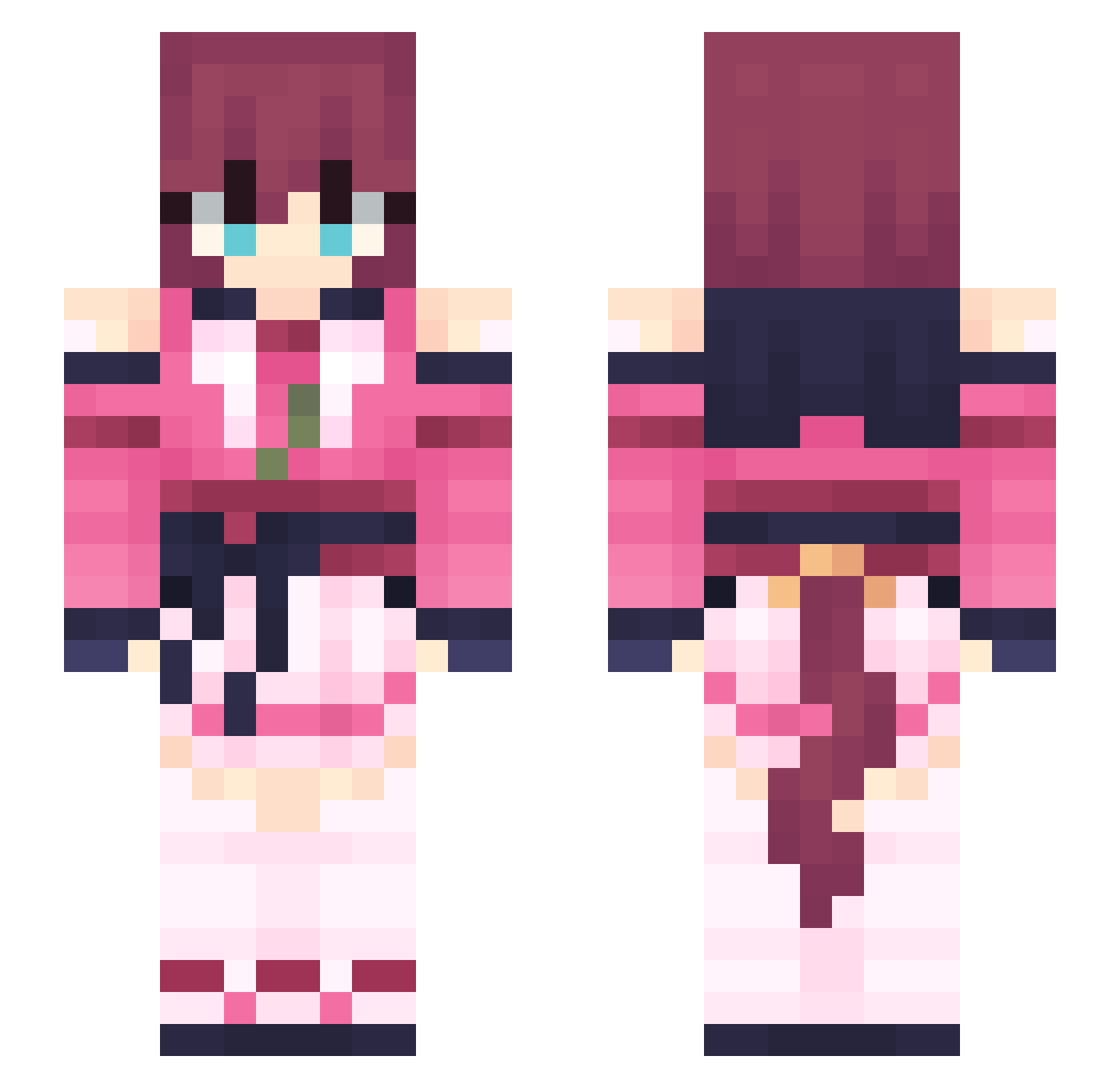 hawkieeeee Minecraft skin, front and back view