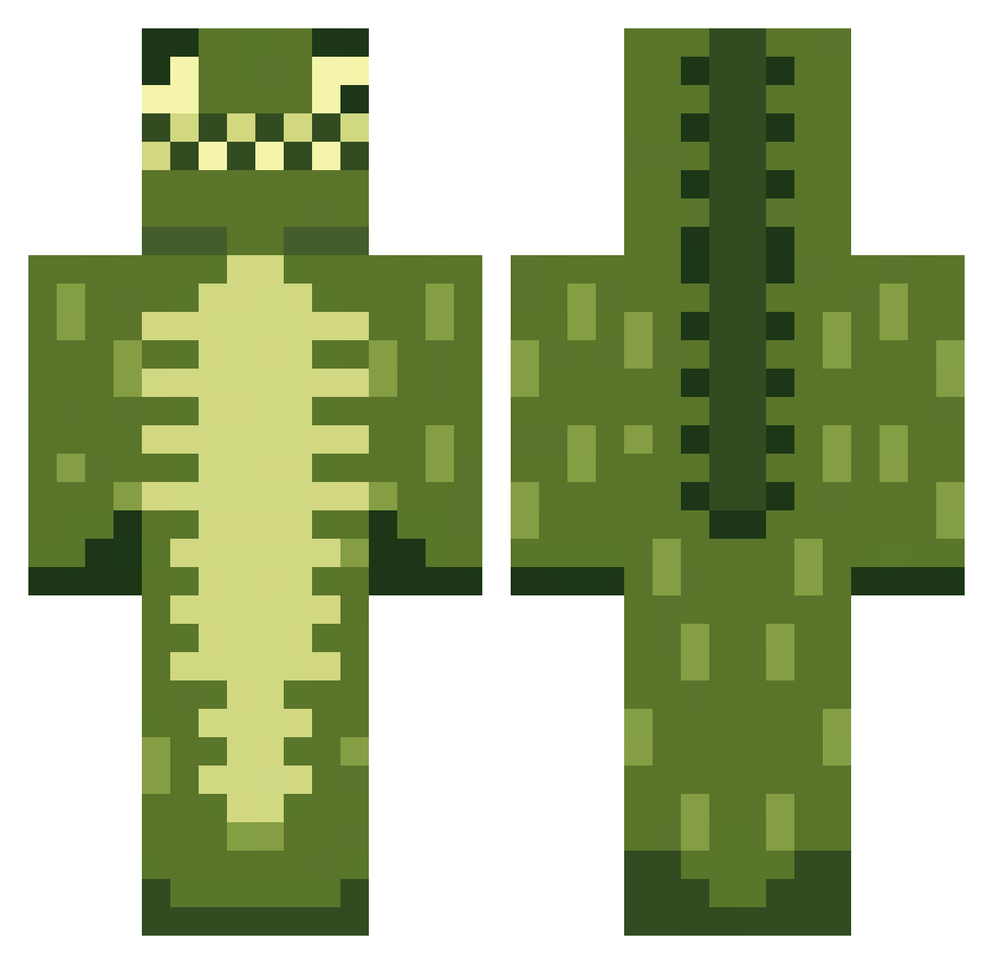 JustPJ1326 Minecraft skin, front and back view