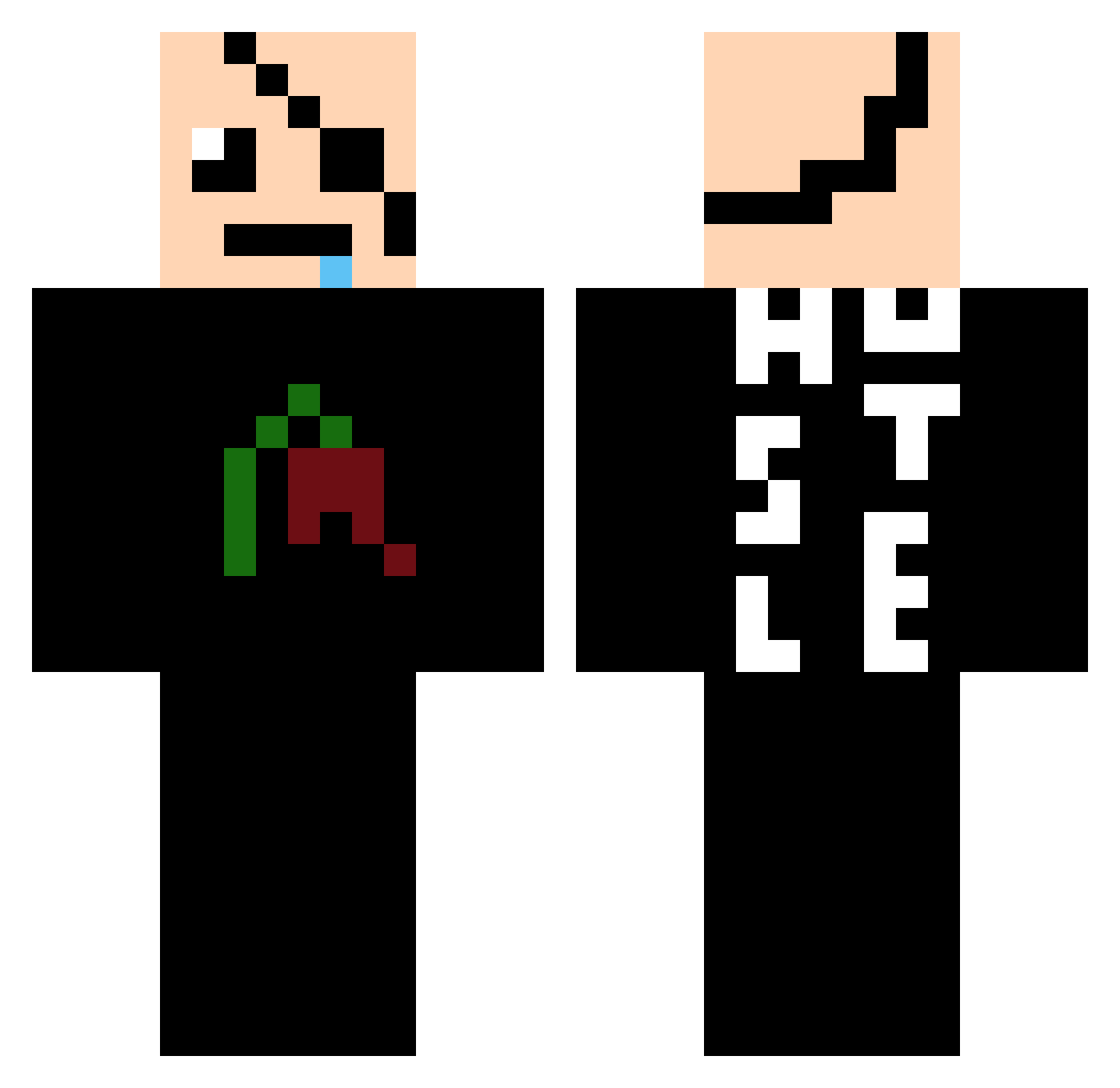 hollowsminty Minecraft skin, front and back view