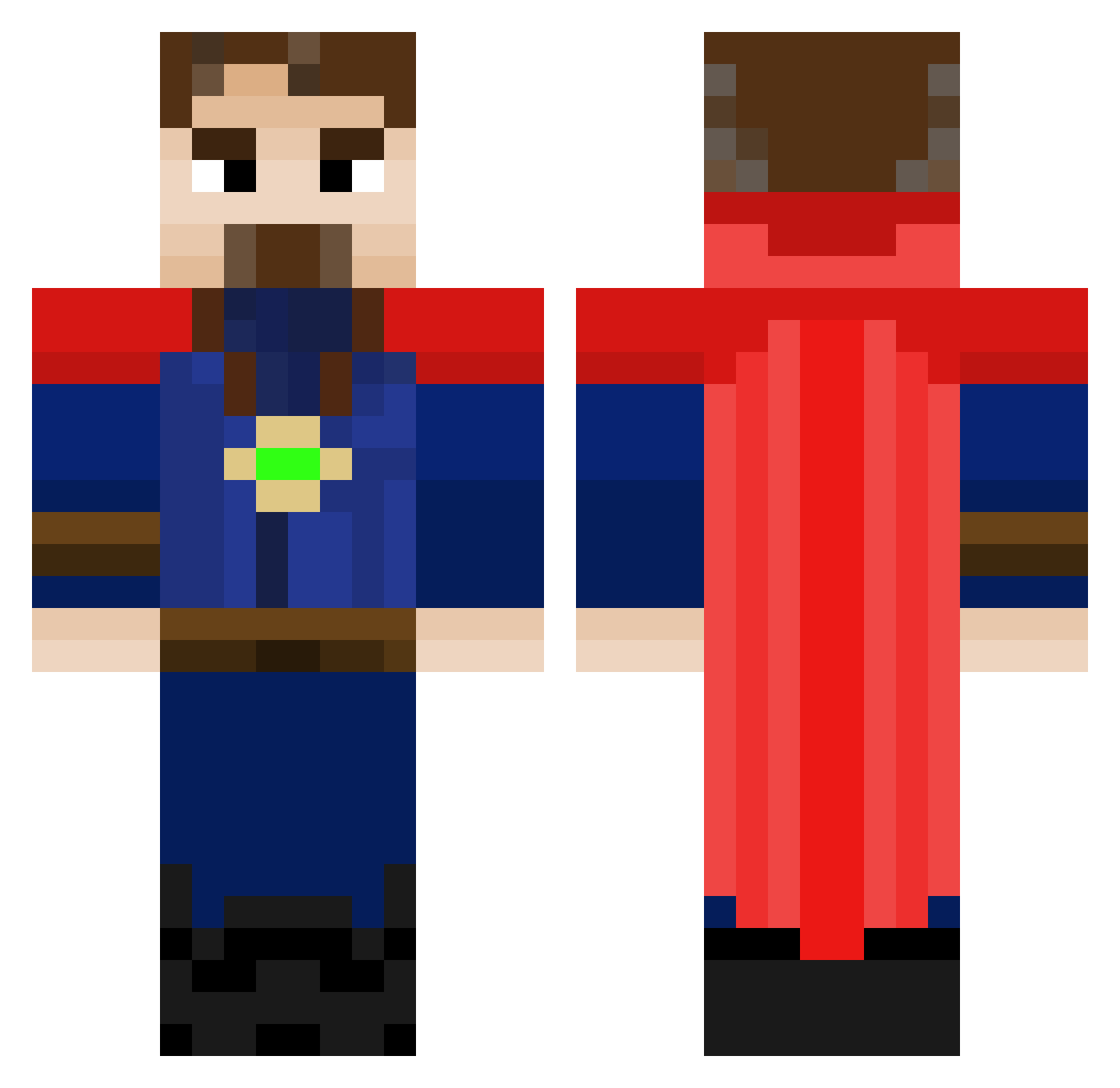 SierraQuiver Minecraft skin, front and back view