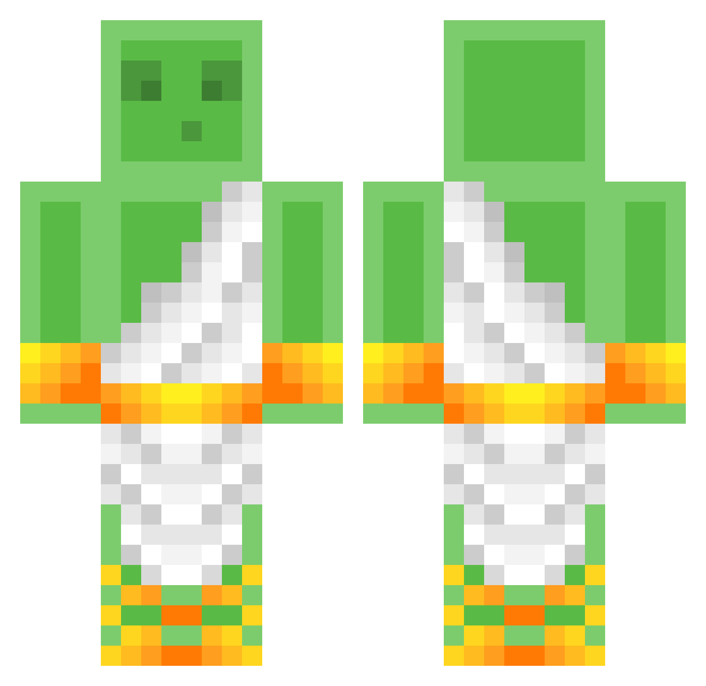 ISMAIL1855 Minecraft skin, front and back view