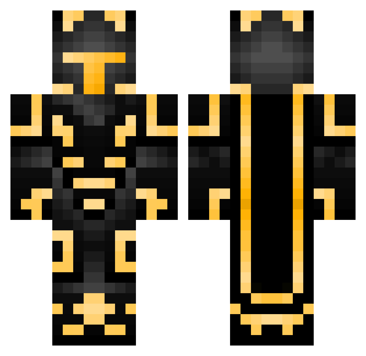cloutchayser Minecraft skin, front and back view