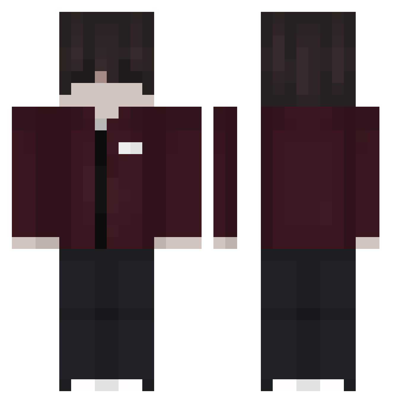 matigagatek Minecraft skin, front and back view