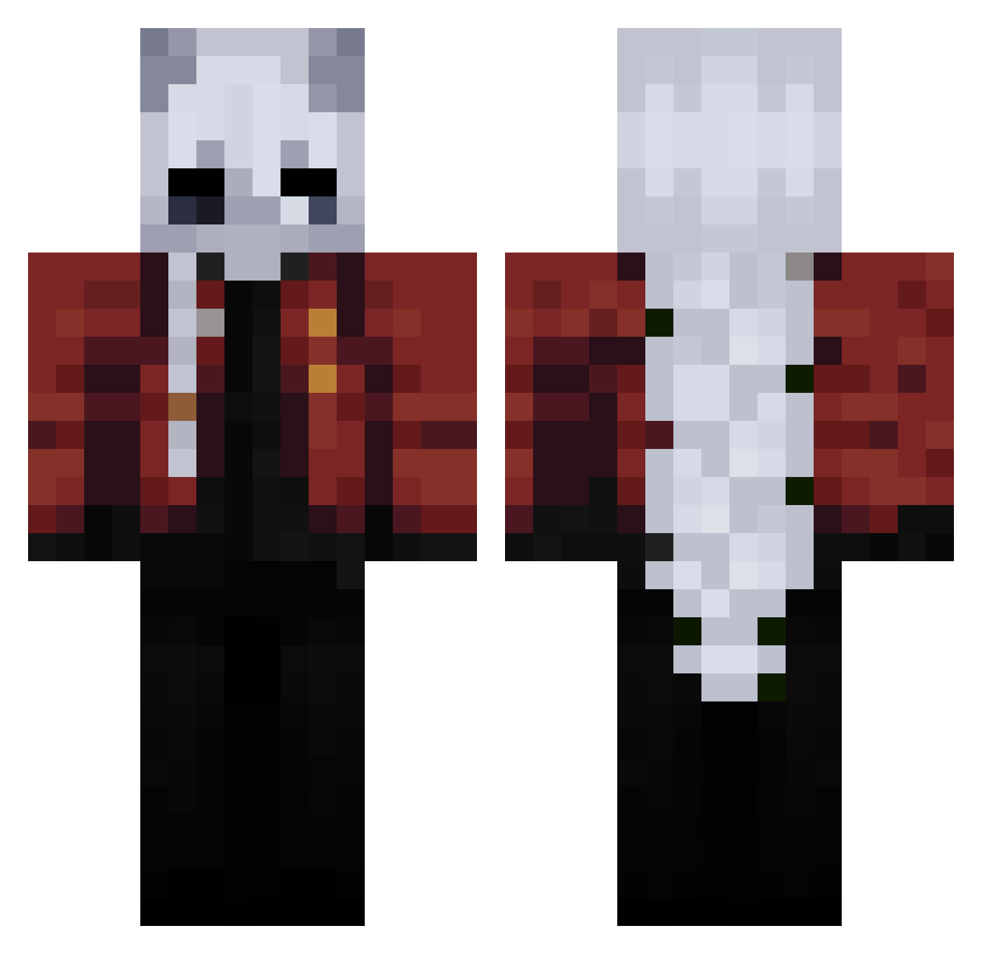 Colt4onn Minecraft skin, front and back view