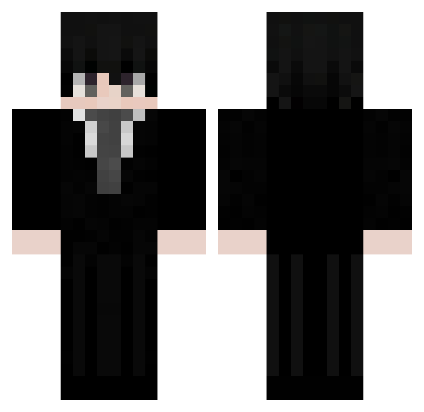 zolell Minecraft skin, front and back view