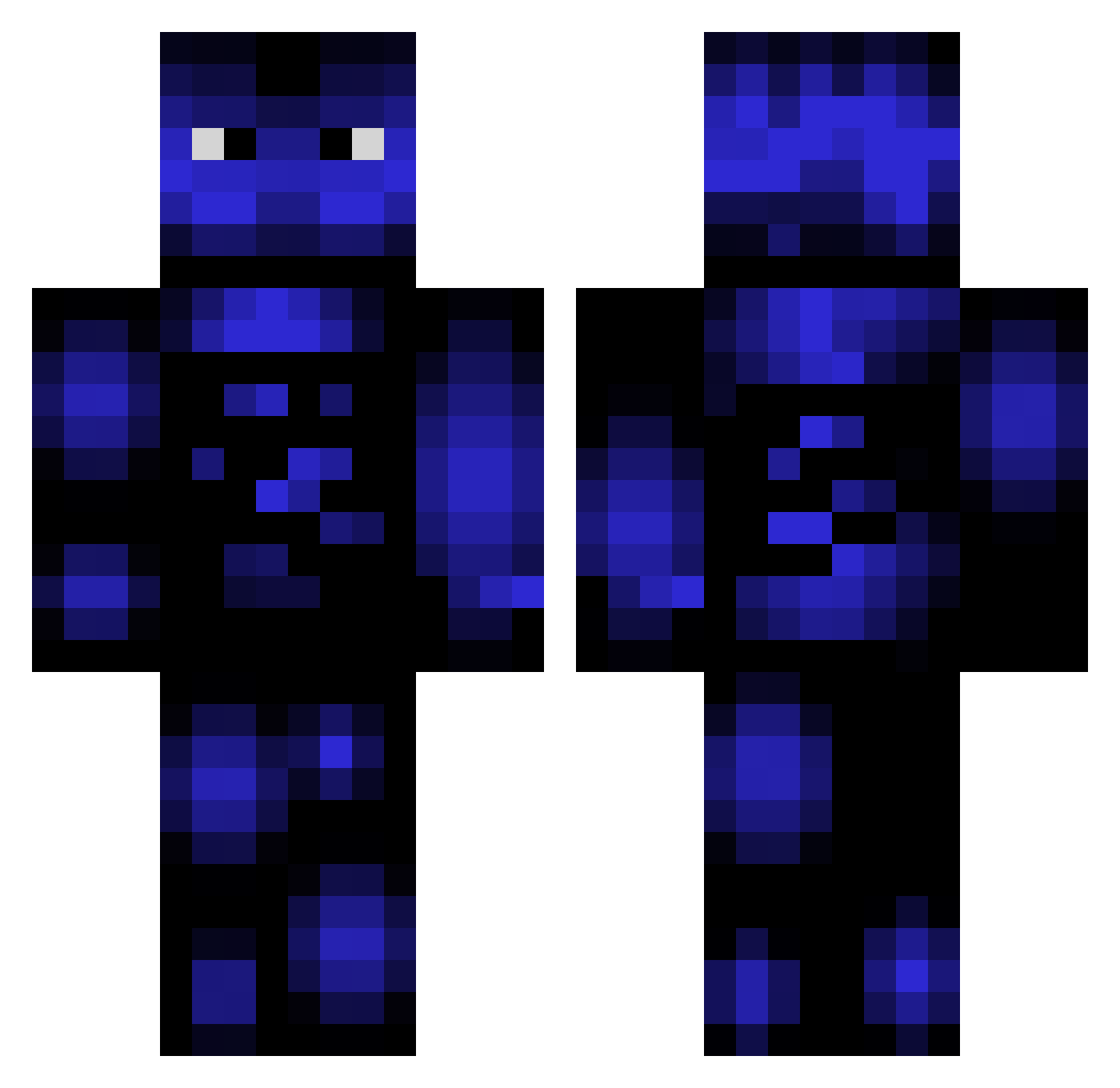 kunada Minecraft skin, front and back view