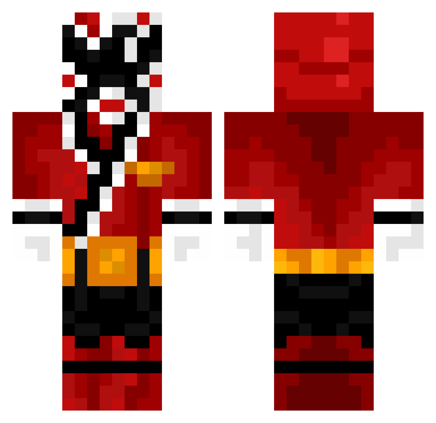 Navilya Minecraft skin, front and back view