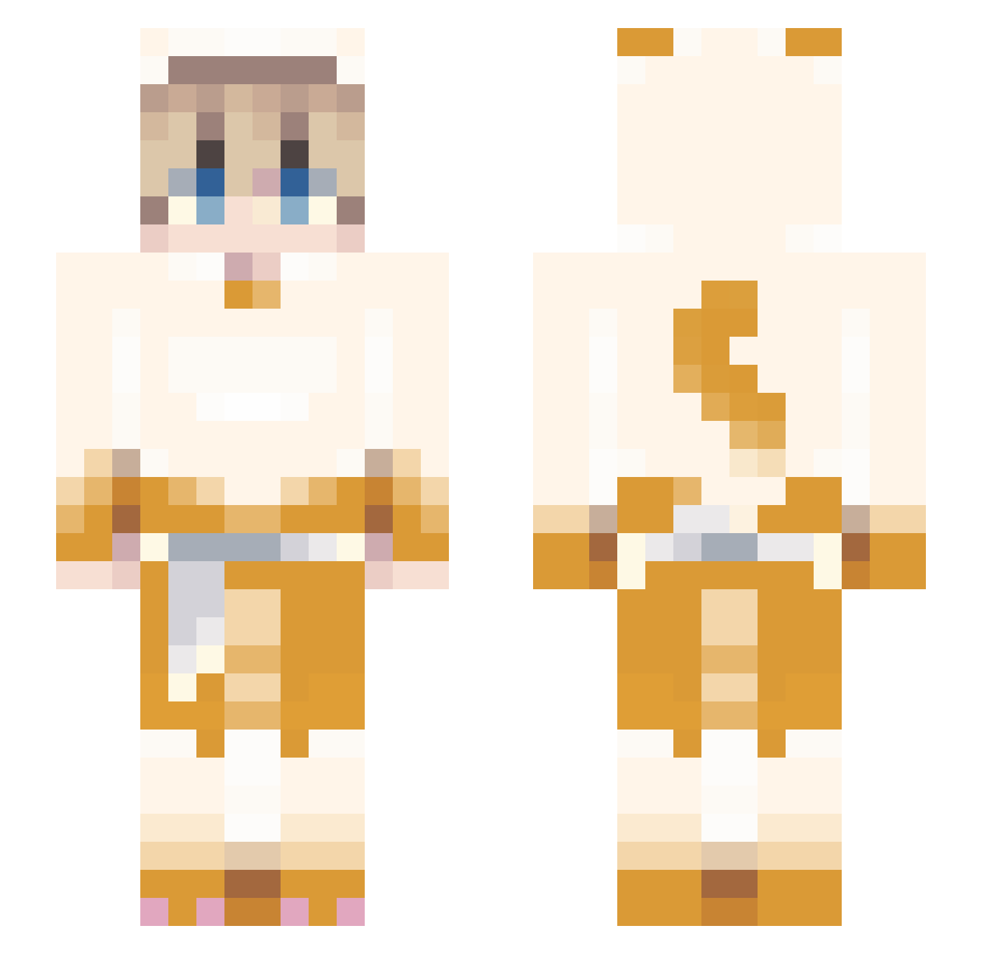 aidendotsh Minecraft skin, front and back view