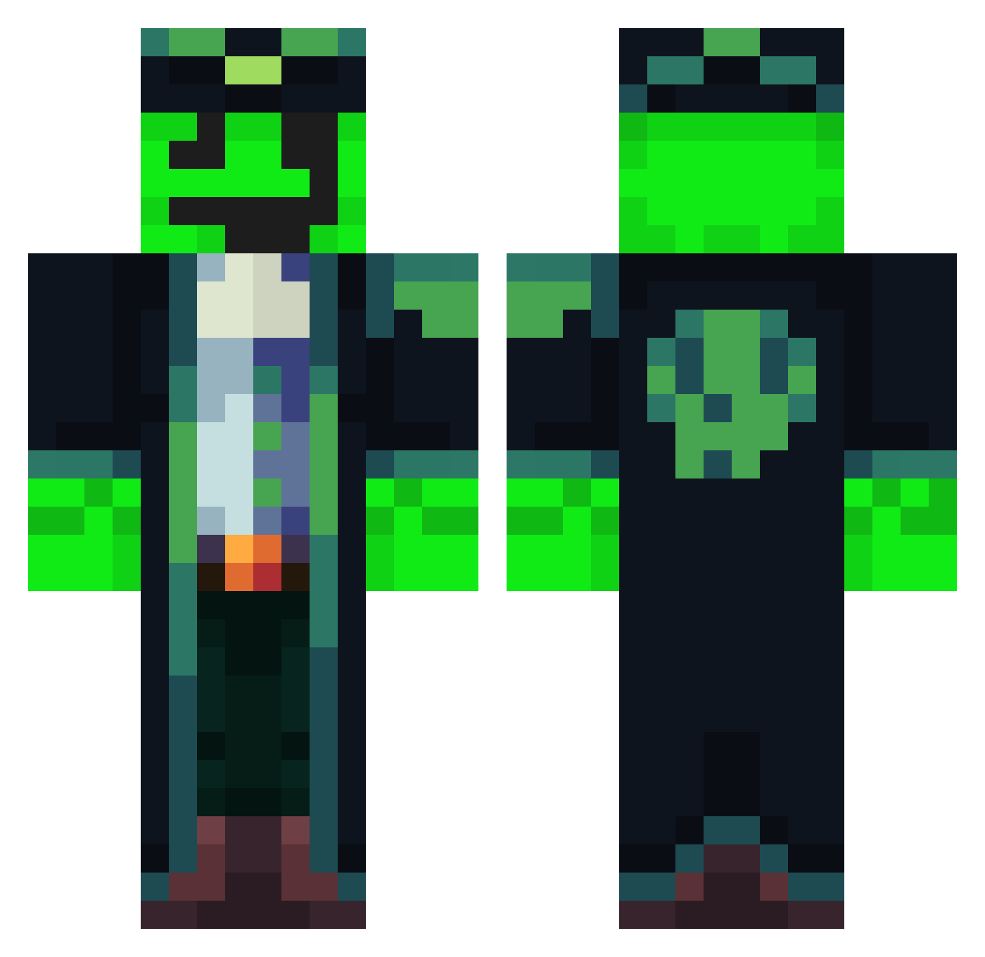 Hoovy_Gaming_ Minecraft skin, front and back view
