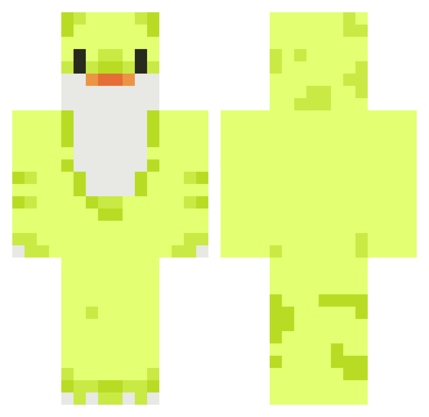 west_pear Minecraft skin, front and back view