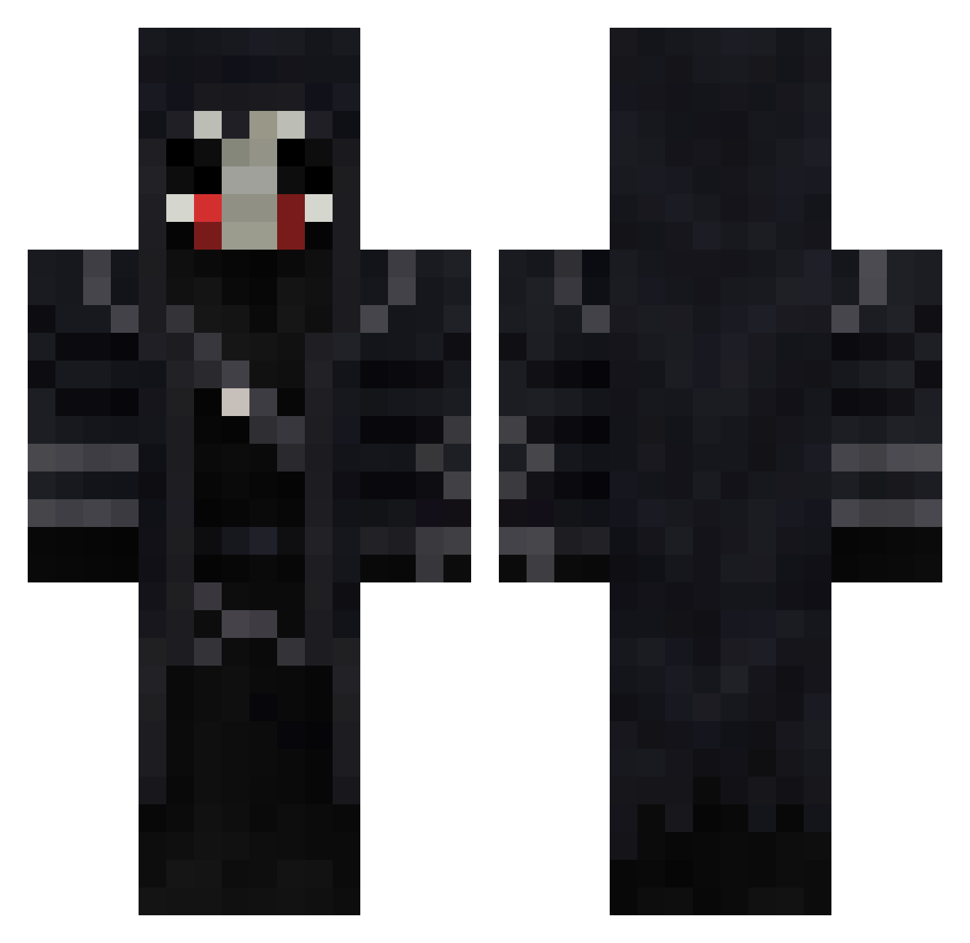 Sticknik0406 Minecraft skin, front and back view
