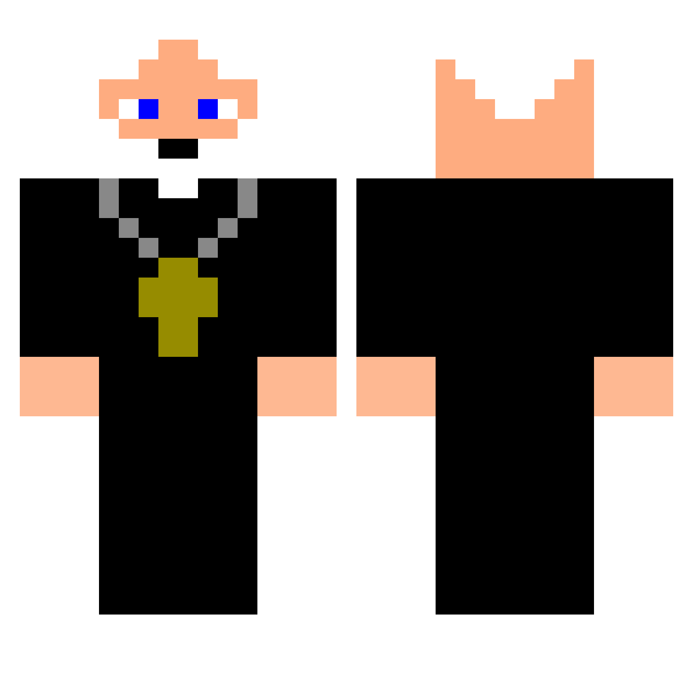 YrMom1214 Minecraft skin, front and back view