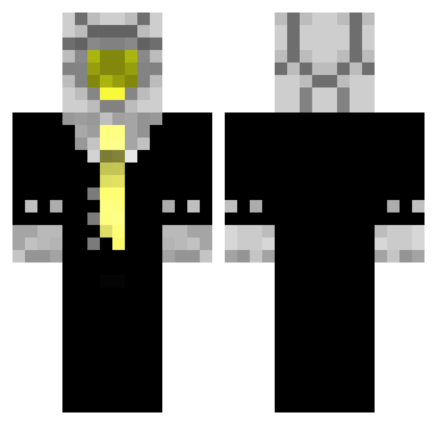 Klmaapen Minecraft skin, front and back view