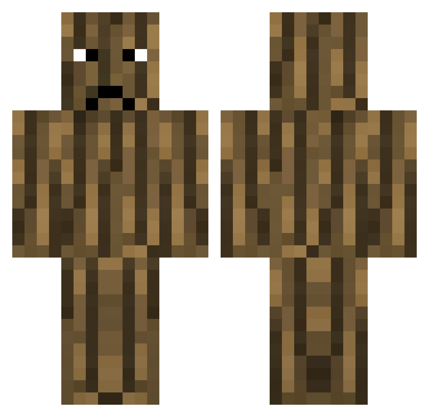 LilTwiggy Minecraft skin, front and back view