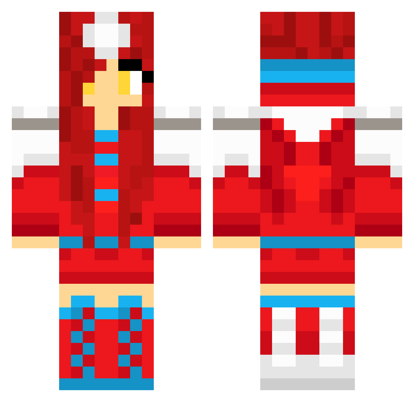 EonShark Minecraft skin, front and back view