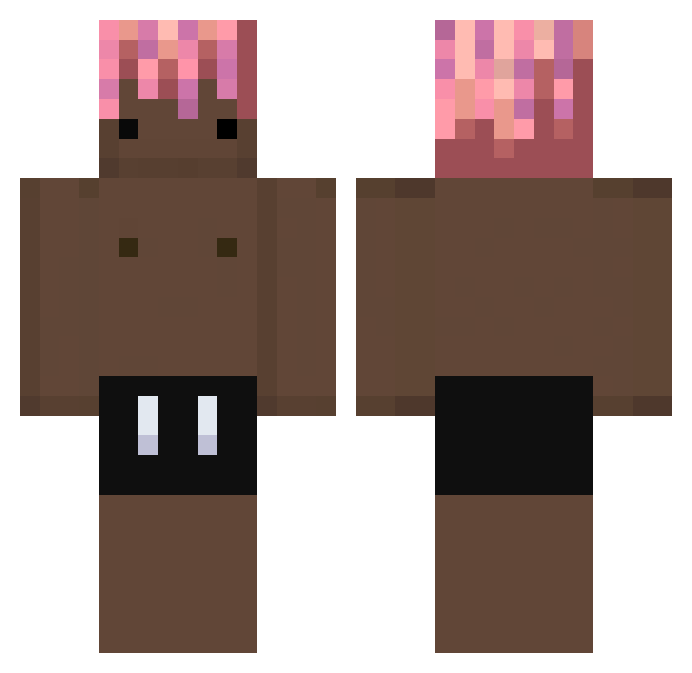 Musy_233 Minecraft skin, front and back view