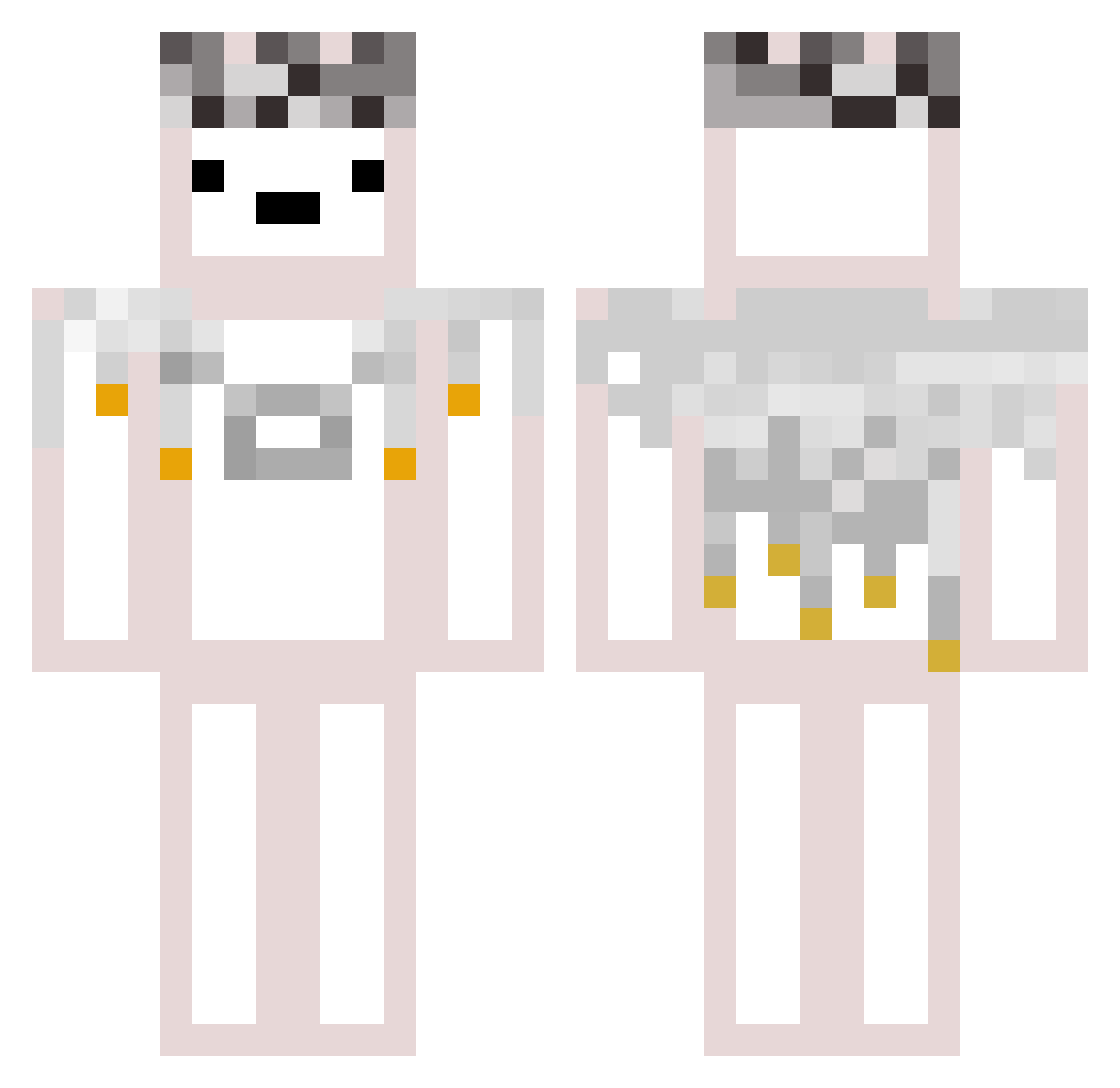 G0dOfNugg3ts Minecraft skin, front and back view
