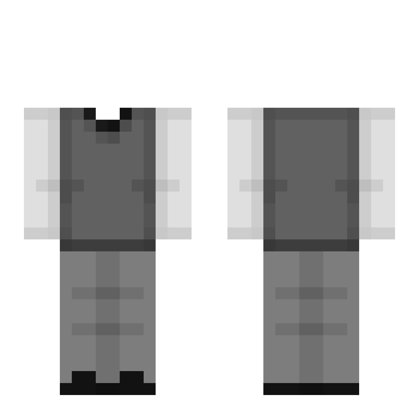 The_chosenLenda Minecraft skin, front and back view