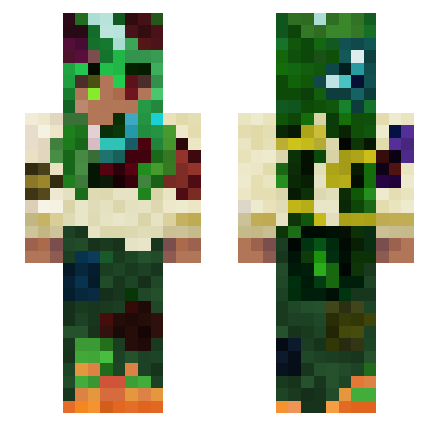 sheepsIn_spaces Minecraft skin, front and back view