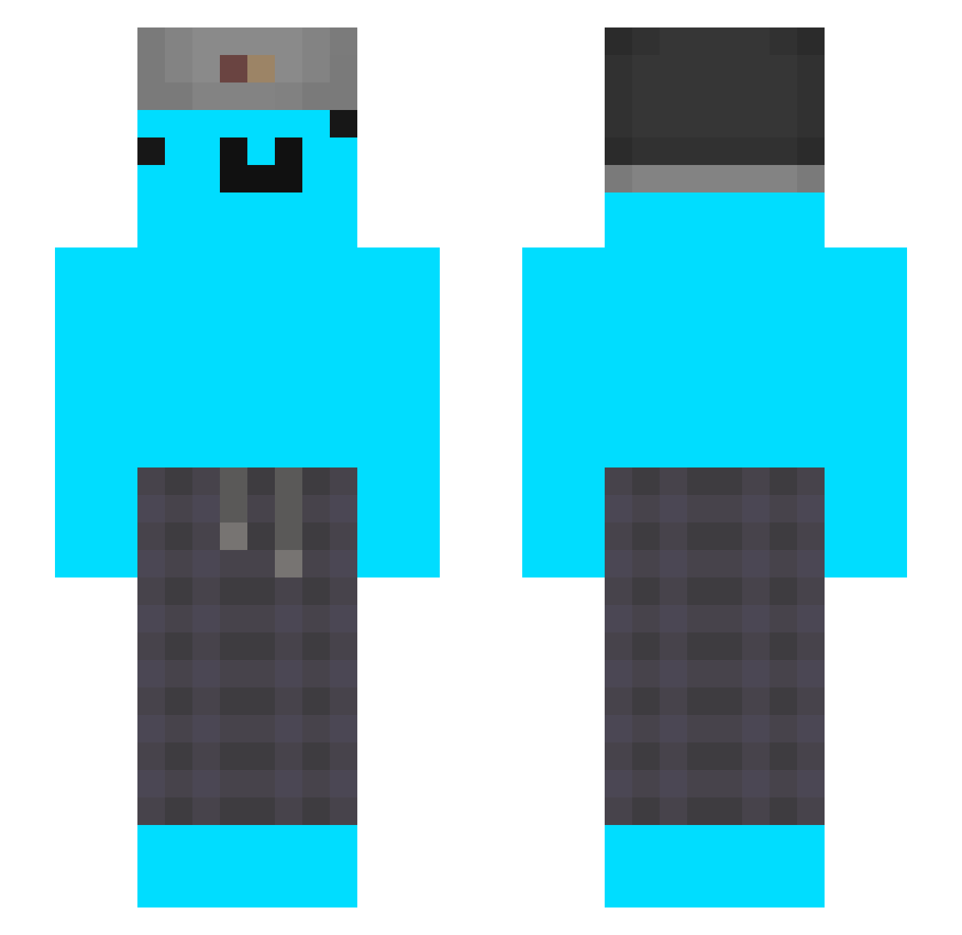 Seiyzz Minecraft skin, front and back view