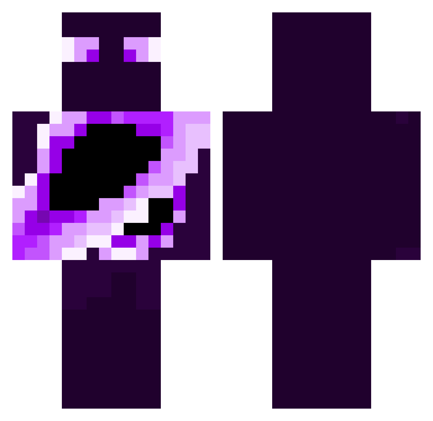 OpalEclipse Minecraft skin, front and back view