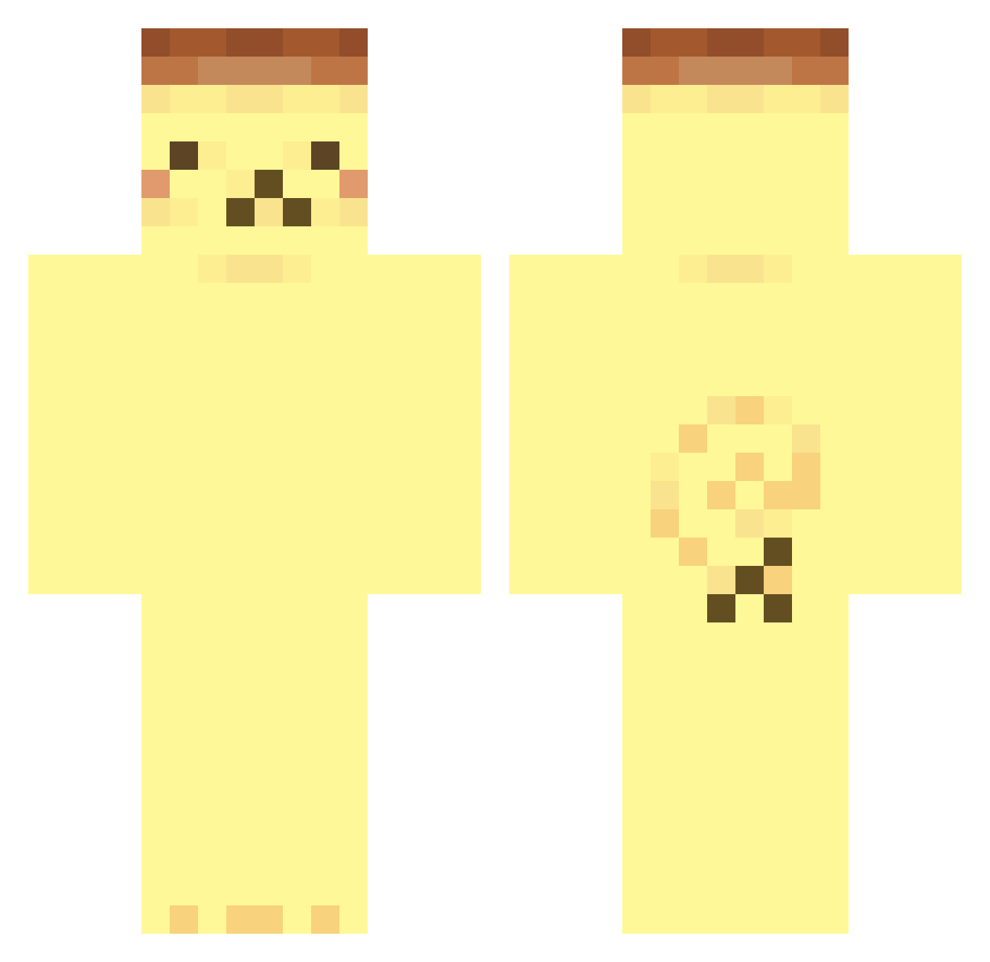ElNegi Minecraft skin, front and back view