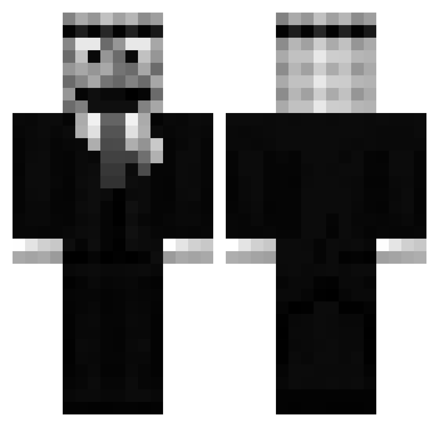 Niko2202 Minecraft skin, front and back view