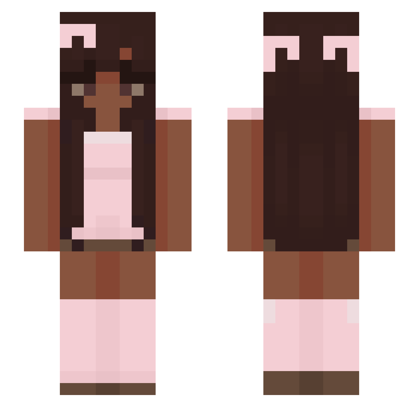 onlygoogle Minecraft skin, front and back view