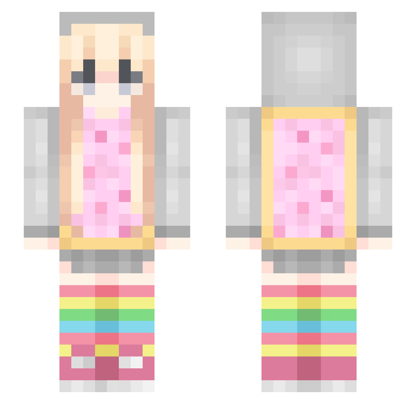 MommysBigFeet Minecraft skin, front and back view