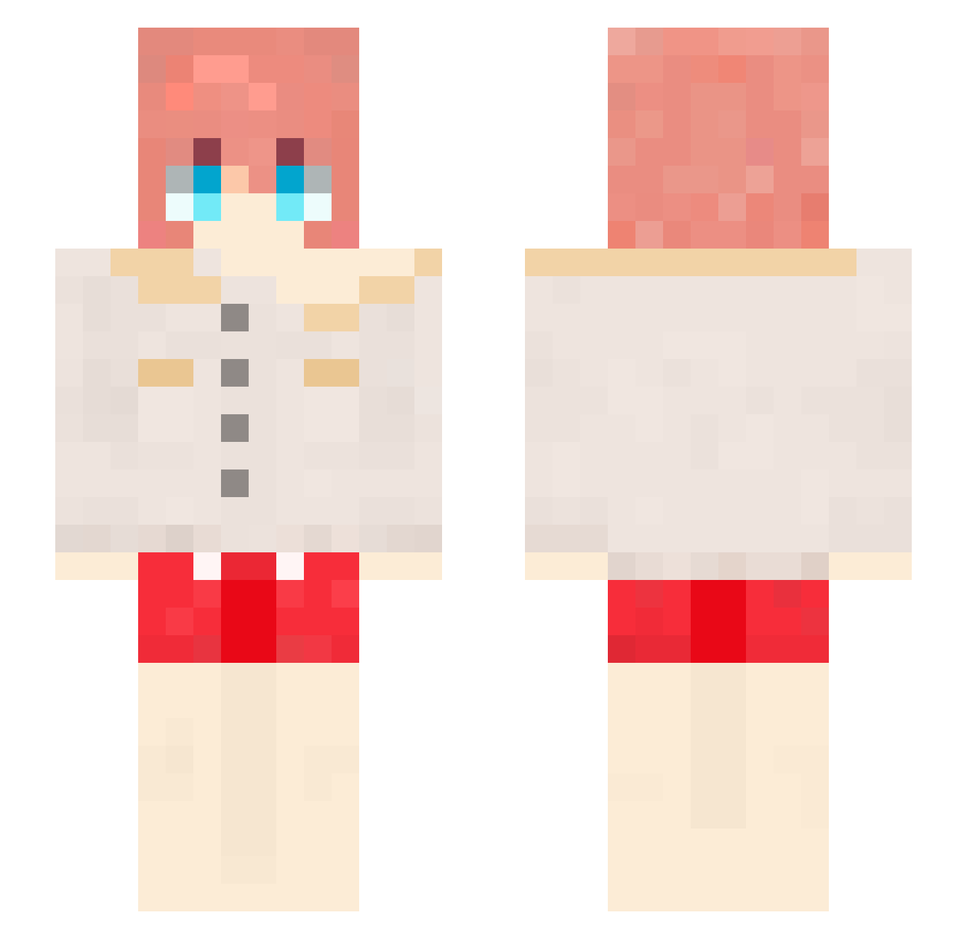 daunIpups Minecraft skin, front and back view