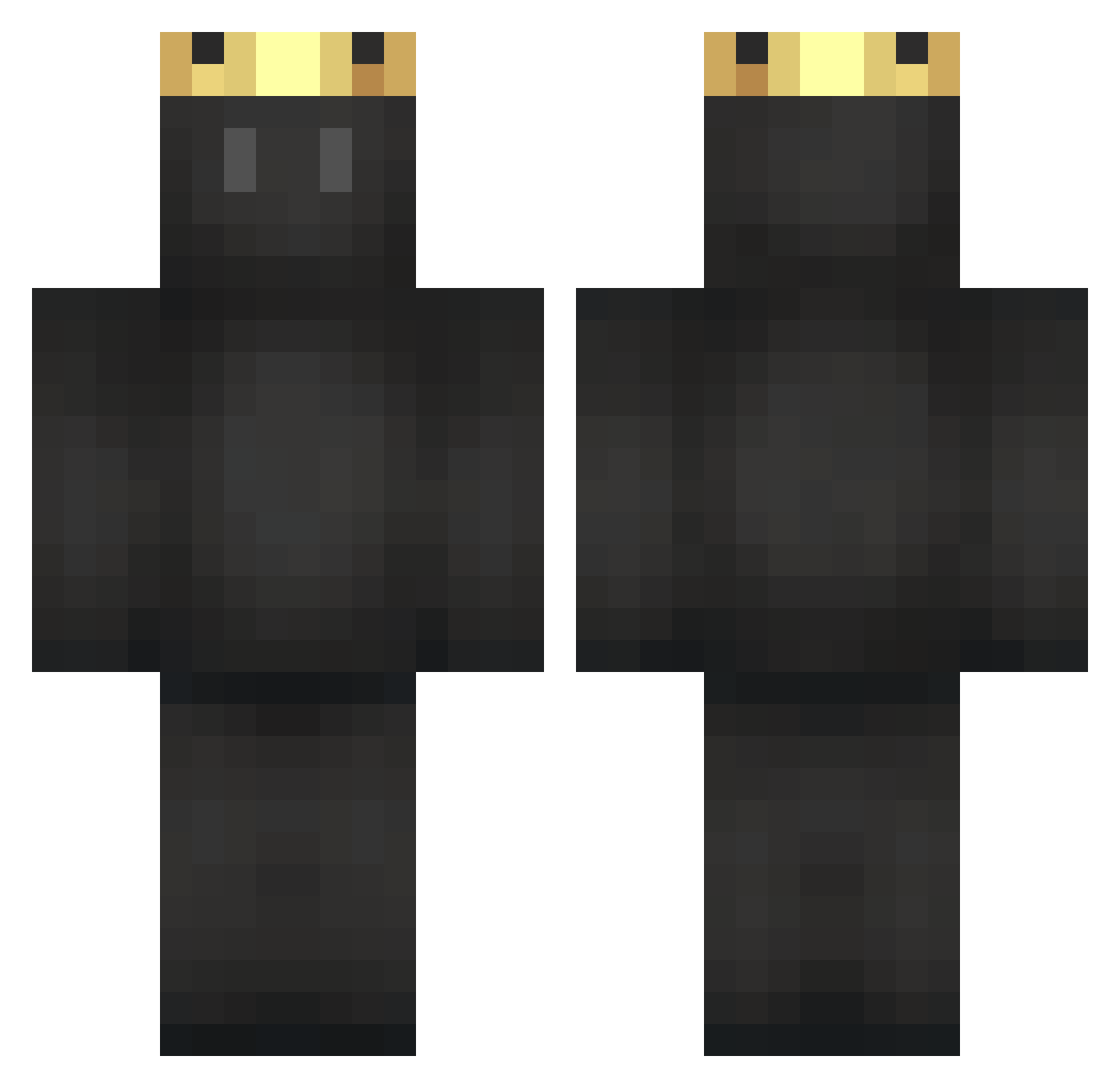 Stoical Minecraft skin, front and back view