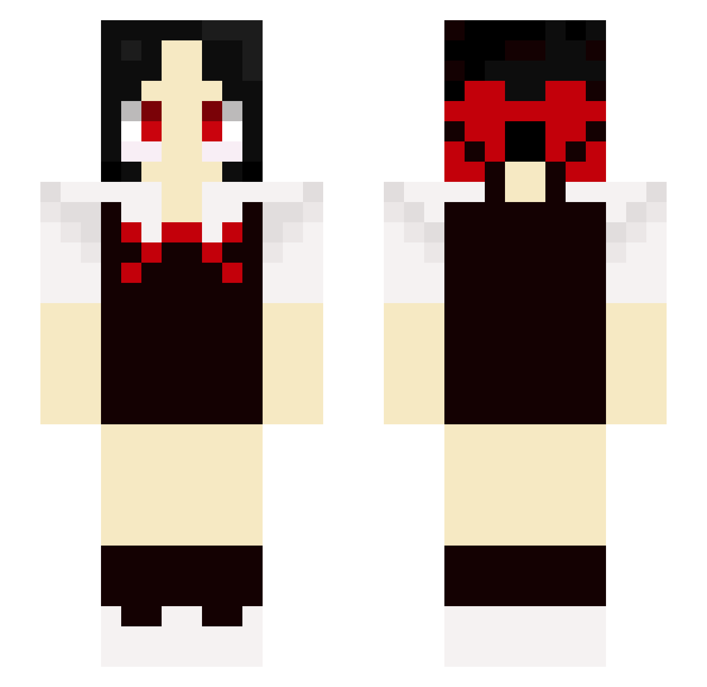 Lauti_Sarzetto Minecraft skin, front and back view